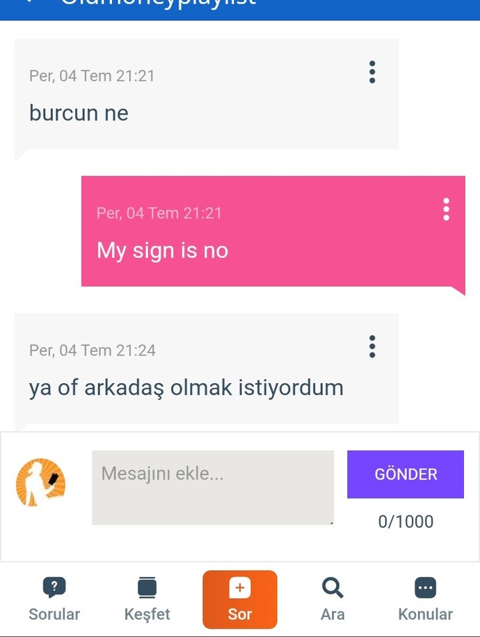 Günaydın, mesaj atarken niye bu kadar saçmalıyorsunuz?