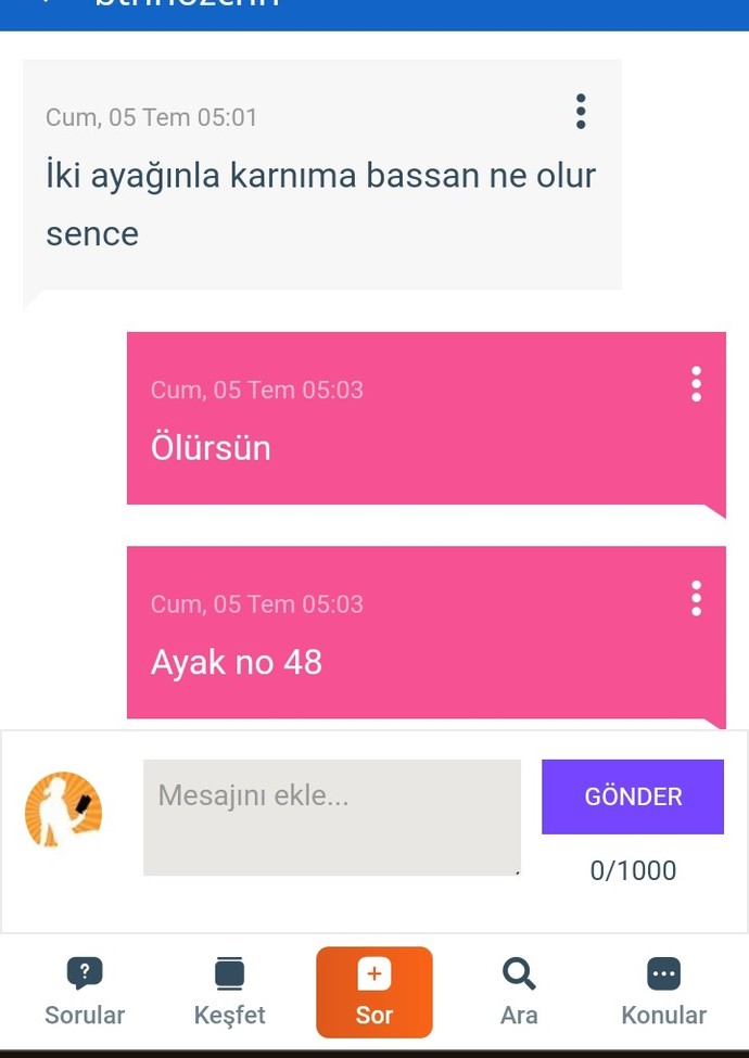 Günaydın, mesaj atarken niye bu kadar saçmalıyorsunuz?