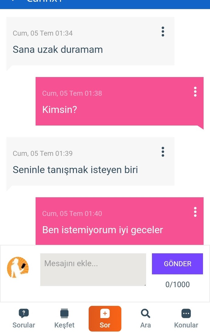 Günaydın, mesaj atarken niye bu kadar saçmalıyorsunuz?