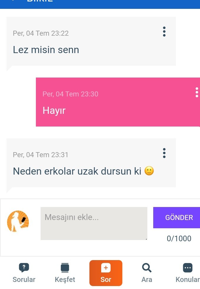Günaydın, mesaj atarken niye bu kadar saçmalıyorsunuz?