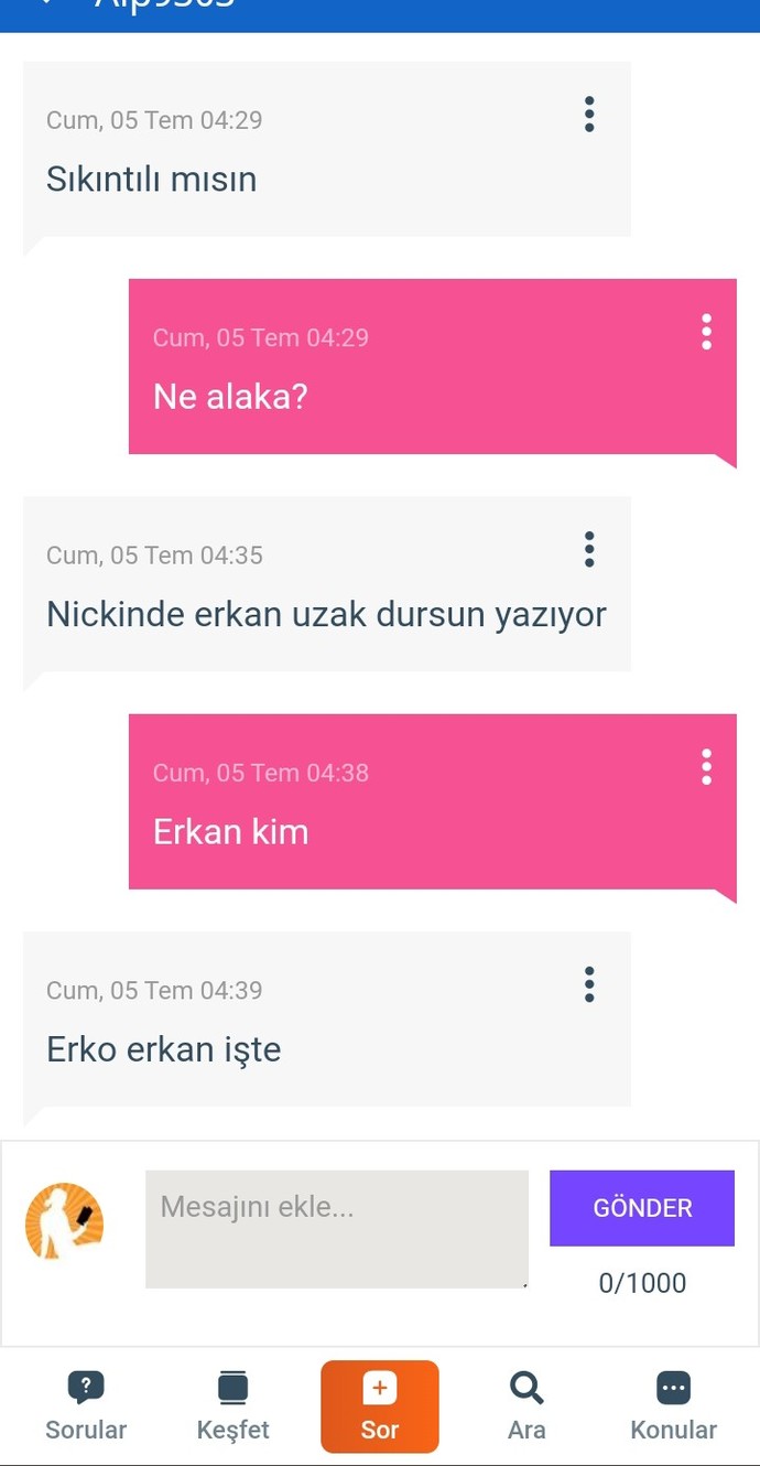 Günaydın, mesaj atarken niye bu kadar saçmalıyorsunuz?