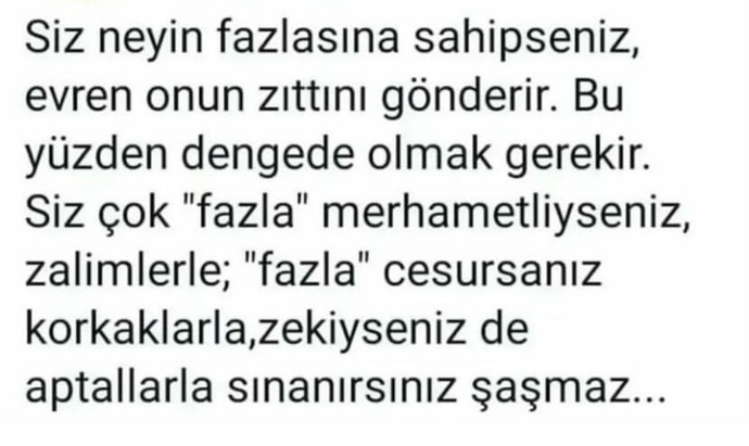 Siz neyin fazlasına sahipsiniz?