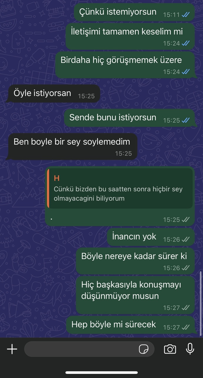 Sizce konuşmayı istemiyor mu?