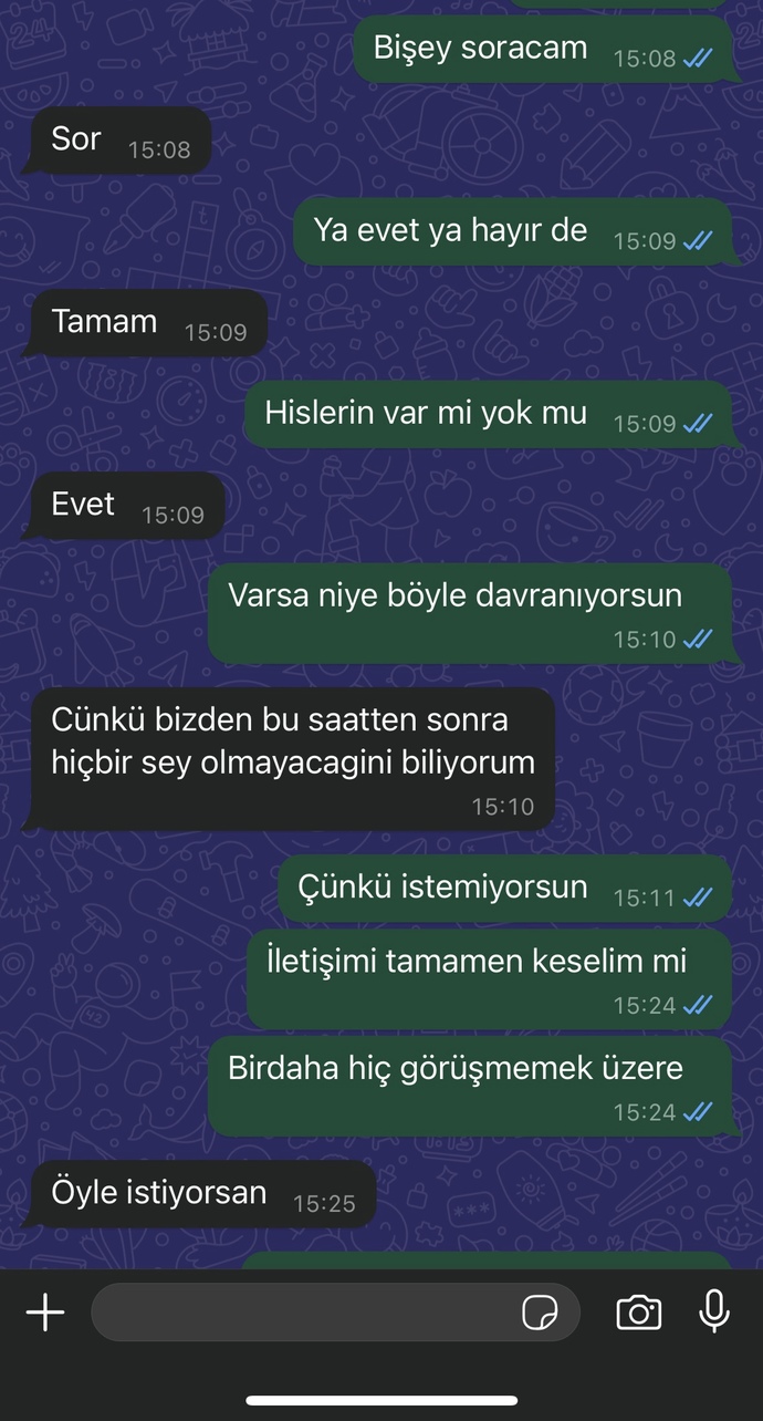 Sizce konuşmayı istemiyor mu?