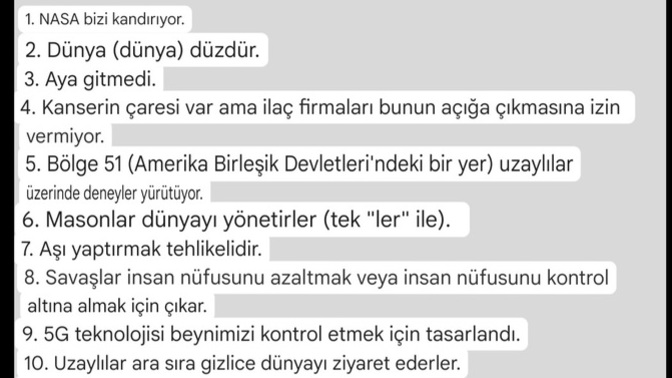 Bu komplo teorileri hakkında ne düşünüyorsunuz?