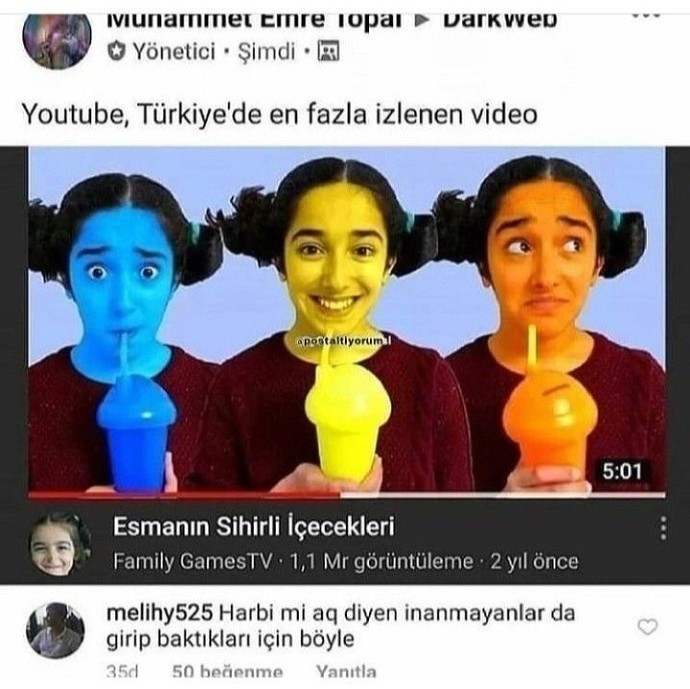 Youtube Türkiyede en fazla izlenen video buymuş, ne düşünüyorsunuz💫?