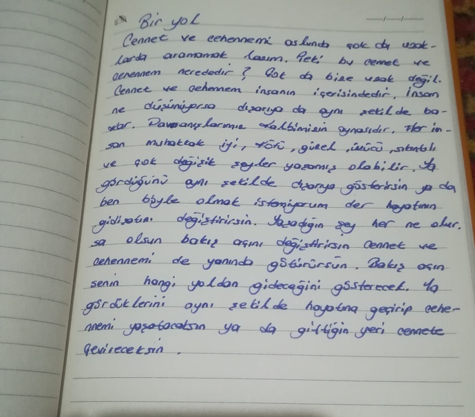 Ara ara oturup yazı yazıyorum sizce nasıl olmuş?