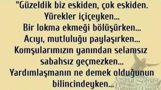 Eski yılları özlüyor musunuz?