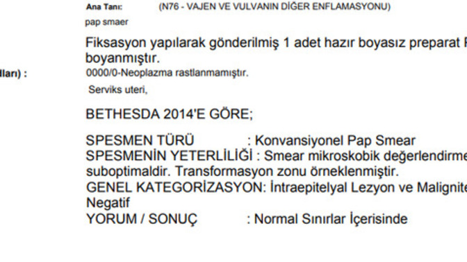 Smear Testi Sonucundan Anlayan Var Mı?