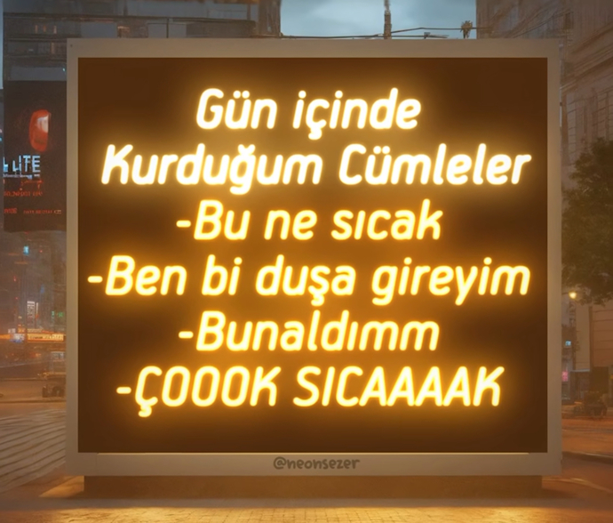 Gün içinde en çok hangi cümleyi kuruyorsun?