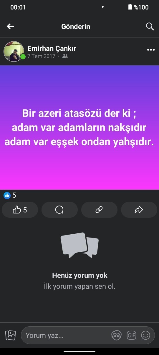 En sevdiğin atasözü ney?