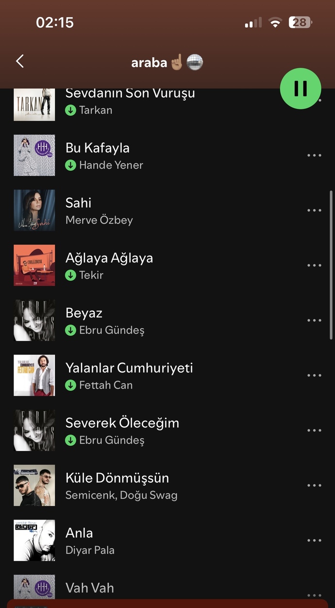 Arabada çalınacak müzikler? öneriii?