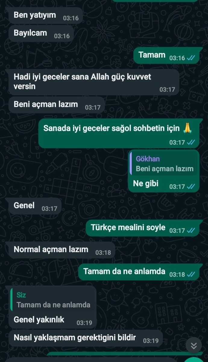 Beni açman lazım ne demek?