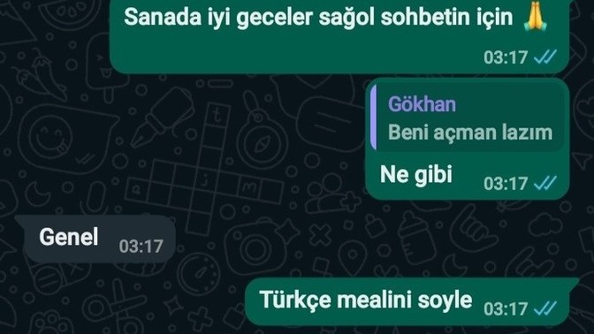 Beni açman lazım ne demek?