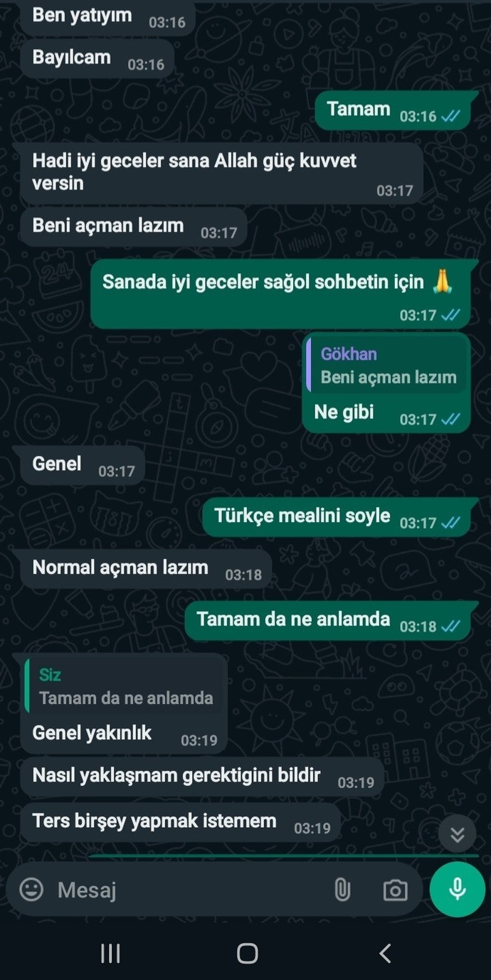 Beni açman lazım ne demek acil cevap?