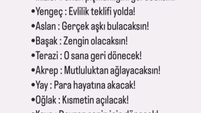 Evrenin senin burcuna hangi mesajı var?
