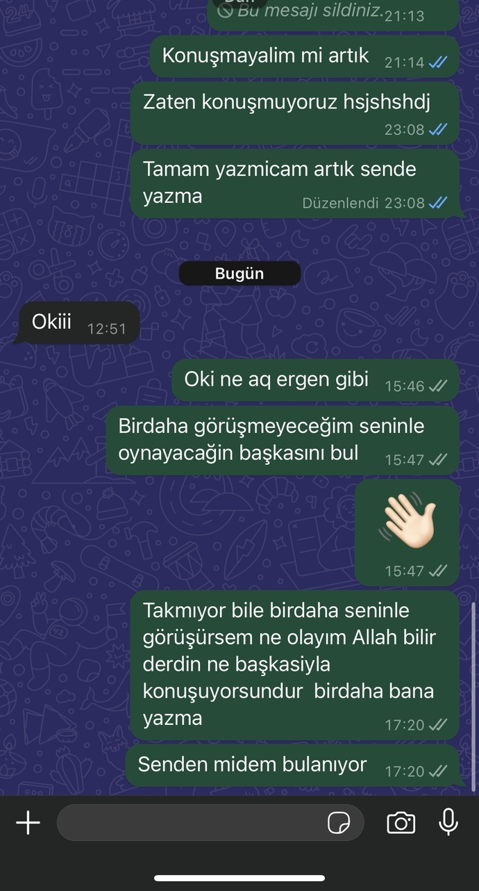 Eski sevgilim göz göre göre dalga geçiyor deliriyorum😤?