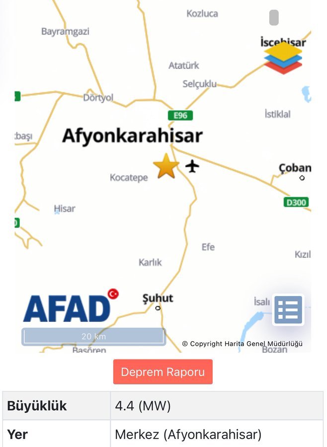 Afyonkarahisarda 4.4 büyüklüğünde deprem oldu! Eve ne zaman girmek güvenli olur?