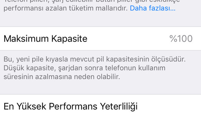 Pil 🔋 sağlığı kaç sizin telefonda?