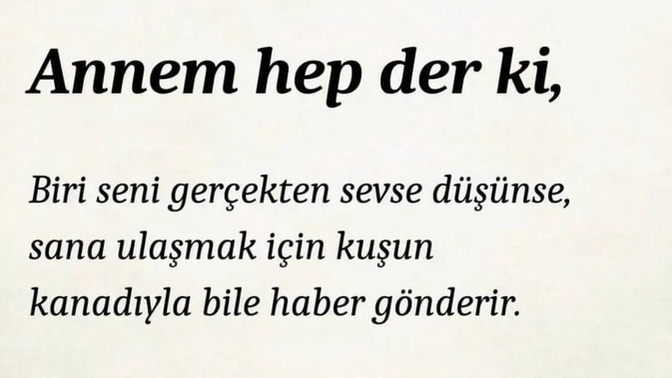 Kuşun kanadıyla haber göndereniniz var mı?