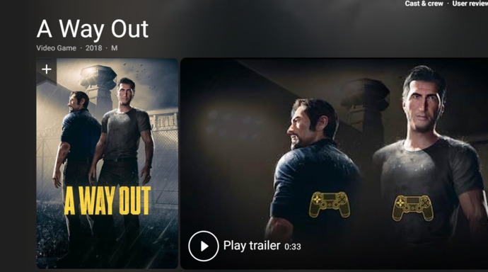 Arkadaşlar a way out oyun partneri arıyorum?