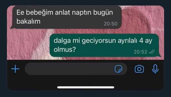 Yani 4 ayın lafı da yapılmalı mı şimdi sizce?🤭🤭🤭daha dün gibi bişey?