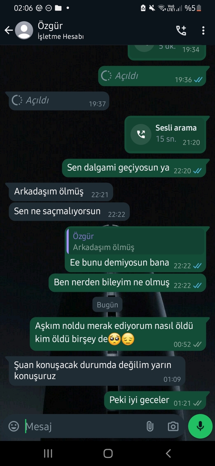 Erkek arkadasimin cocukluk arkadasi öldü ancakk?