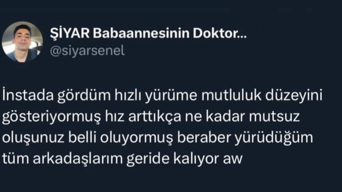 Hızlı mı yürüyorsunuz yavaş mı?