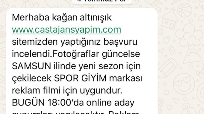 Reklam rolü geldi ajans dan gideyim mi birdaha bu tarz rol gelirse?