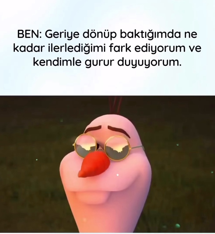 Geriye dönüp baktığında, şimdiki durumun için ne diyorsun?