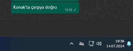 Whatsapp'da en son gönderdiğin mesaj neydi?
