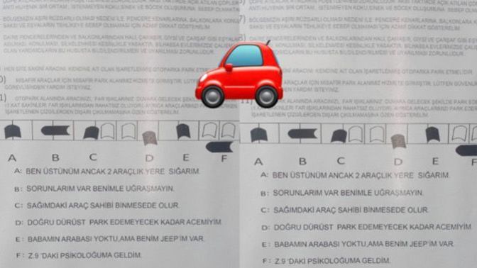 Bir site yöneticisi, aracını hatalı park eden site sakinlerini analiz etti. Sizde bu tür park sorunlarıyla karşılaşıyor musunuz?