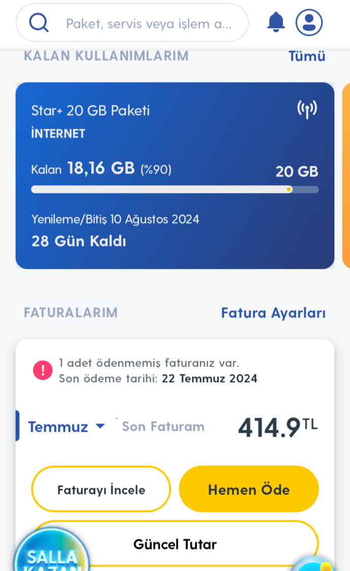 Telefon faturanız ne kadar?