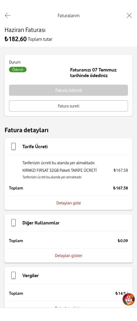 Telefon faturanız ne kadar?