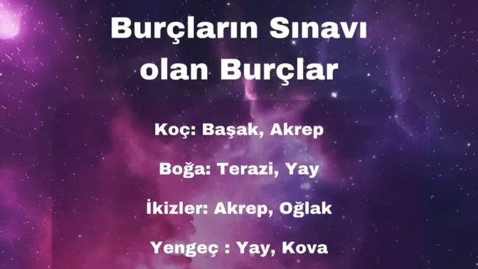 Hangi burçlar sizin sınavınız KScanlar?