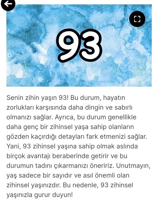 Sizin zihin yaşınız kaç? Kaç hissediyorsunuz?