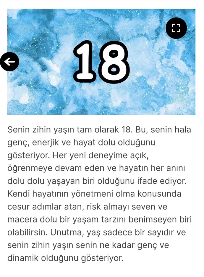 Sizin zihin yaşınız kaç? Kaç hissediyorsunuz?