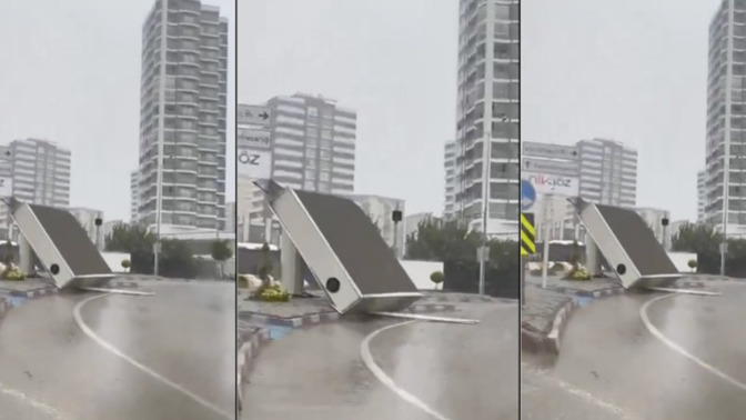 #Adana'da şiddetli rüzgar ve yağmur hayatı olumsuz etkiledi. Sizin orada hava nasıl?