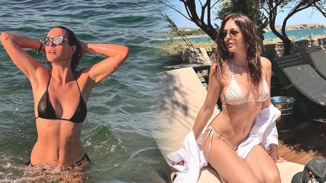 Melis Sezen mavi bikinisiyle sere serpe uzandı! Sence nasıl olmuş?