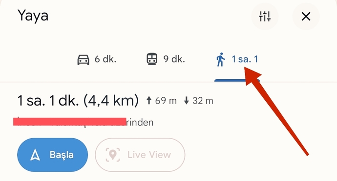 Ok ile işaretlediğim yere yürüyerek geldim toplu taşıma kullanmadan ve ayağımın altı acıyor. Acıması normal mi 😔?