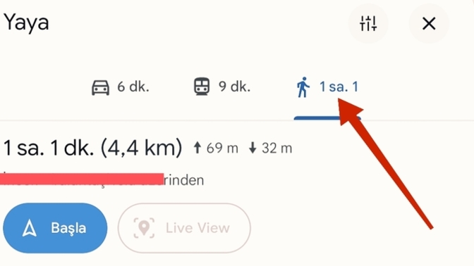 Ok ile işaretlediğim yere yürüyerek geldim toplu taşıma kullanmadan ve ayağımın altı acıyor. Acıması normal mi 😔?