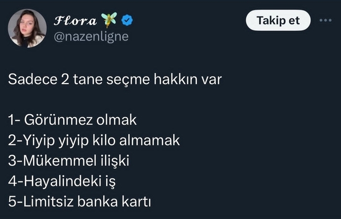 Siz bunlardan hangi ikisini seçerdiniz?