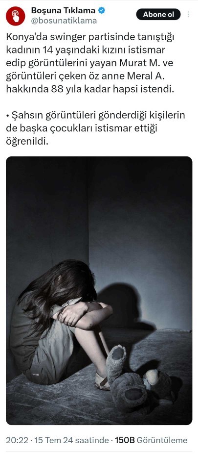 Konyadaki istismar hakkinda ne dusunuyosunuz?