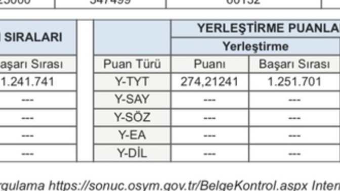 Tyt puanım nedir yardımcı olur musunuz?