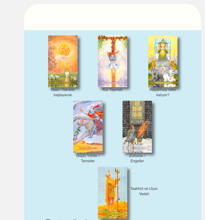 Tarot yorumlar mısınız rica etsem?