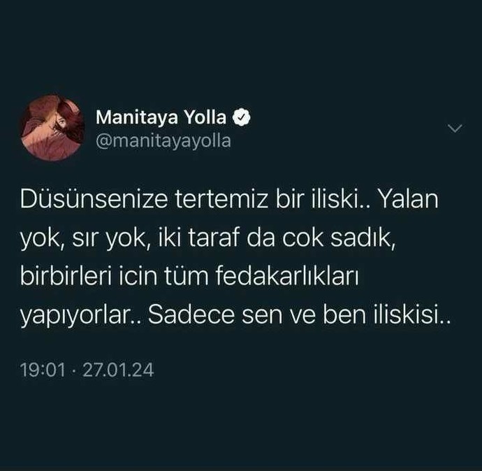 Şöyle bir sevgilim olabilir mi?