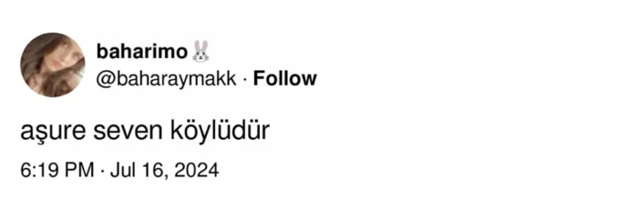 Aşure seven köylü müdür?
