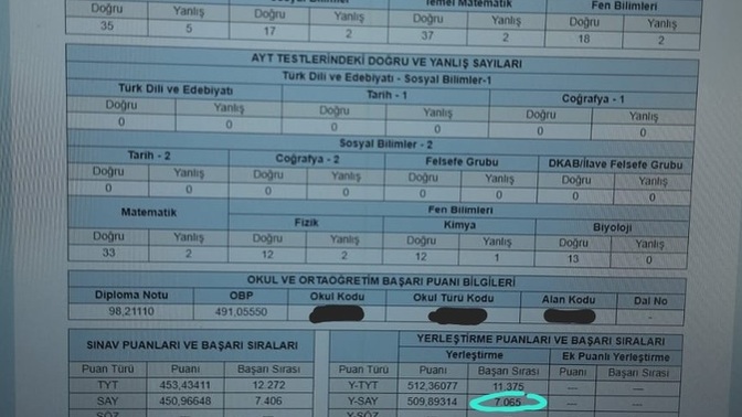 YKS sonucum bu nereleri tercih edeyim?
