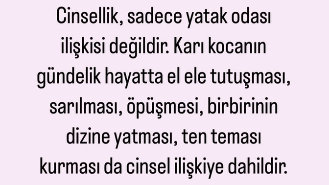 Cinsellik sadece yatak odası ilişkisi midir?