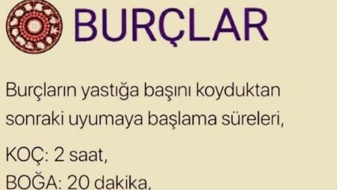Kafanı yastığa koyduktan ne kadar süre sonra uyursun?